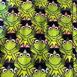 Lularoe Tc leggings Kermit the frog Disney.